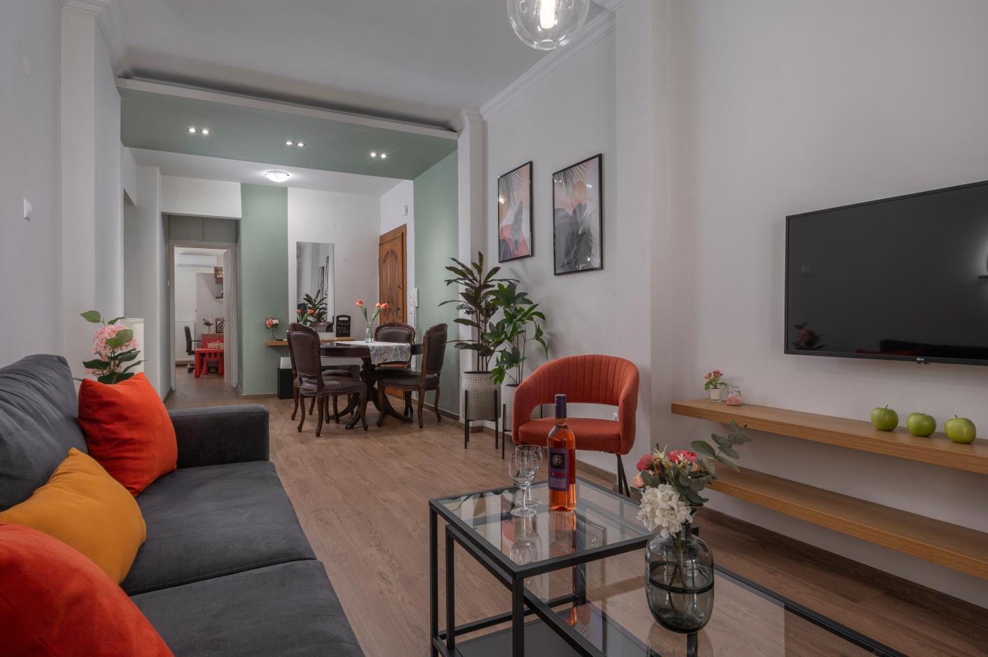 Estia Thessaloniki Apartment, Cozy, Spacious, Sunny, 2 Rooms-5 Beds Zewnętrze zdjęcie